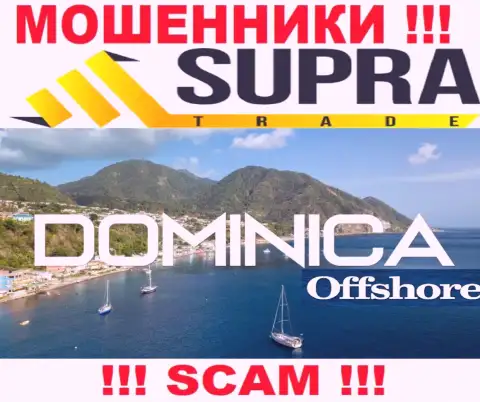 Организация SupraTrade Io сливает вложенные денежные средства наивных людей, расположившись в офшоре - Dominica
