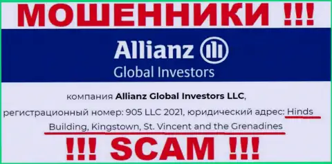 Офшорное месторасположение Алльянс Глобал Инвесторс ЛЛК по адресу - Хиндс Билдинг, Кингстаун, Сент-Винсент и Гренадины позволяет им свободно грабить