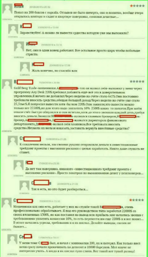 Отзывы из первых рук клиентов форекс дилинговой организации Супра ФН, которые опубликованы ими на портале BoExpert Ru
