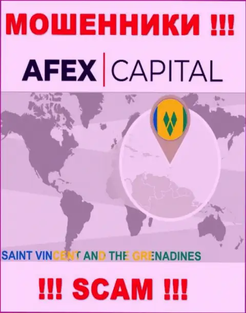 AfexCapital специально прячутся в офшоре на территории Saint Vincent and the Grenadines, internet-разводилы