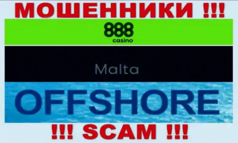 С конторой 888 Casino взаимодействовать НЕ СПЕШИТЕ - скрываются в оффшоре на территории - Мальта