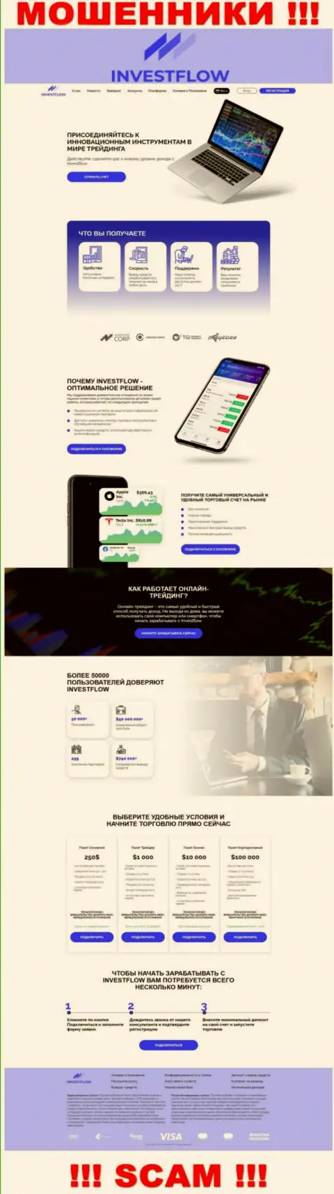 Скрин официального веб-сервиса Invest-Flow - Invest-Flow Io