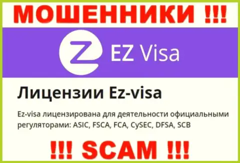 Жульническая организация EZ-Visa Com крышуется мошенниками - FSCA