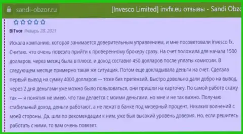 Отзывы игроков о Форекс организации Invesco Limited, опубликованные на онлайн-ресурсе санди обзор ру