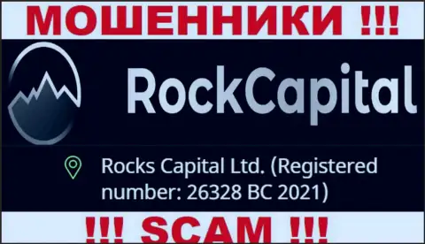 Рег. номер очередной противоправно действующей организации RockCapital io - 26328 BC 2021