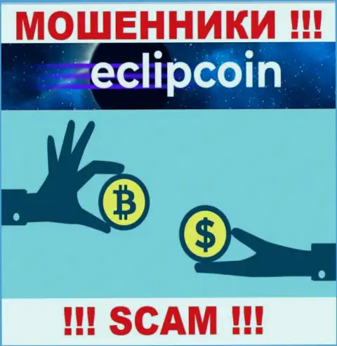 Работать совместно с ЕклипКоин крайне рискованно, потому что их вид деятельности Криптовалютный обменник - это кидалово