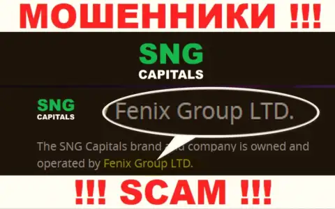Fenix Group LTD - это руководство преступно действующей организации СНГКапиталс Ком