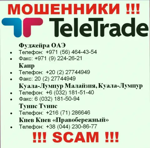 Обманщики из организации TeleTrade, в поисках клиентов, названивают с разных номеров