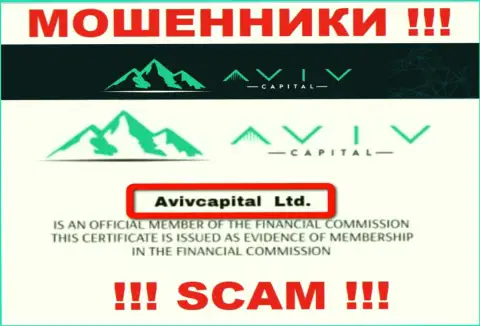 Вот кто управляет брендом Aviv Capitals - это AvivCapital Ltd