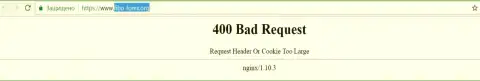 Официальный ресурс forex дилера Фибо-форекс Орг несколько дней заблокирован и выдает - 400 Bad Request