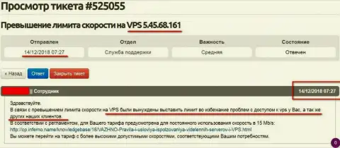 Хостер сообщил, что VPS сервера, где располагался web-сайт ffin.xyz получил ограничения по скорости
