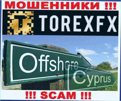 Юридическое место регистрации ТорексФХ на территории - Кипр